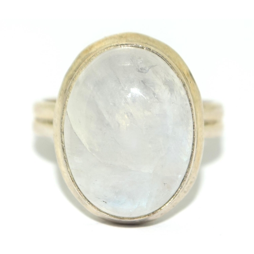 196 - 925 silver ladies moonstone ring size N