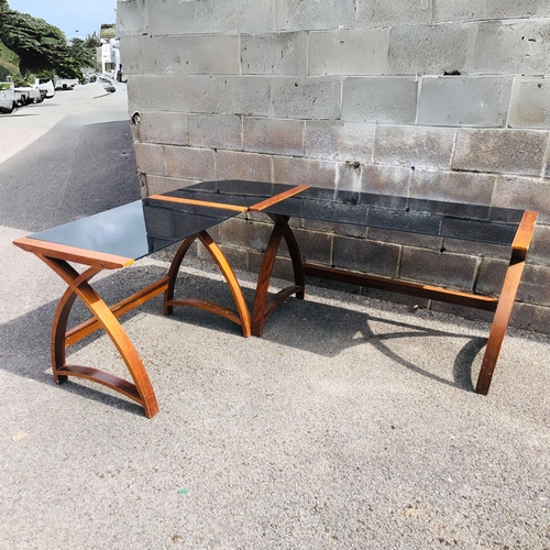 1 - Modern L Shaped Sectional Desk with Glazed Top