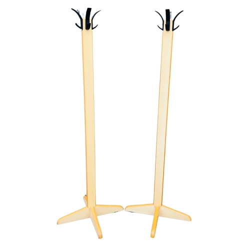 21 - Pair Contemporary wood and metal Coat and Umbrella/walking stick Stands