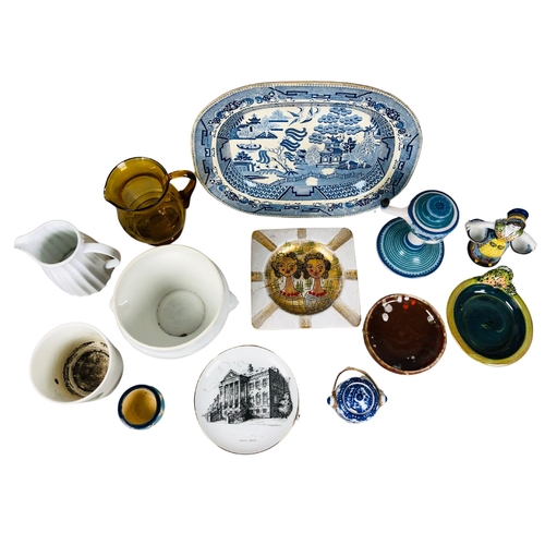 60 - Collection of Ceramic Items to include Gouda ware willow pattern etc.