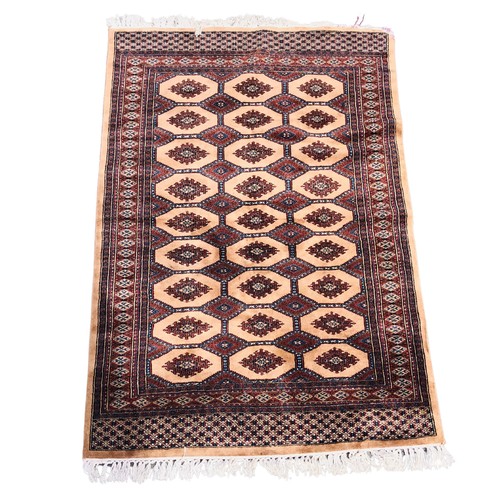 236 - 20th Century Middle Eastern Wool Brown Gul Patterned  Rug180cm x 125cm