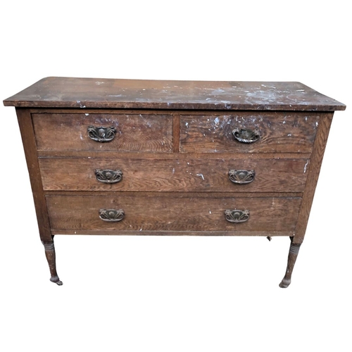 265 - Oak Wood Chest of Drawers  80 height x 106 width x 45cm depth