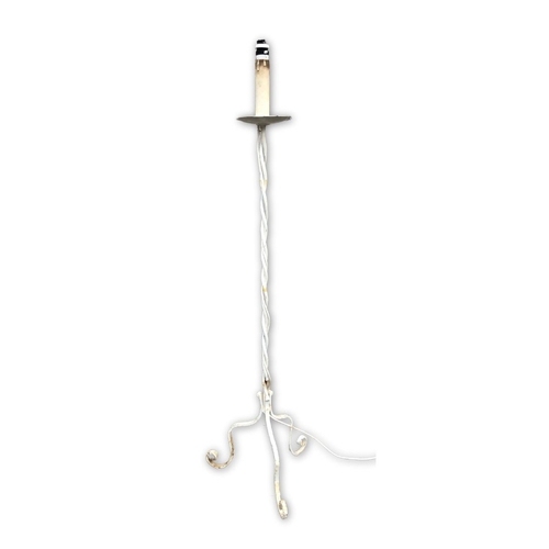 267 - White Painted Wrought Metal Standard Lamp approx height 135cms