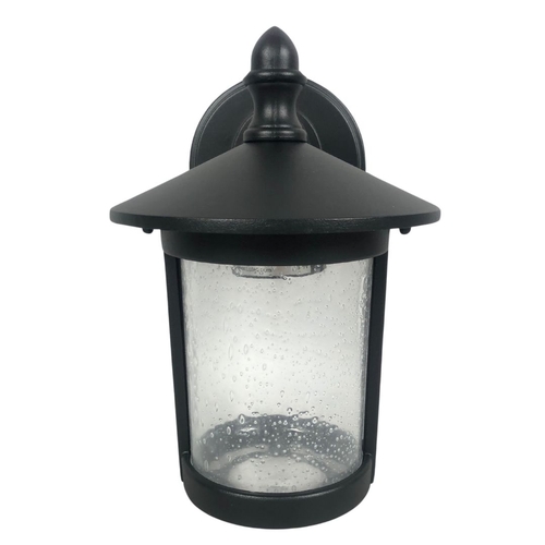 290 - Lantern Wall Light with Textured Glass. Approx. 22cm High. New with box.