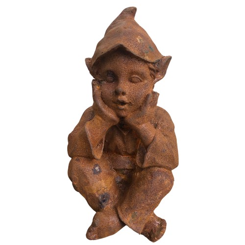 297 - Cast Metal Garden Rustic Goblin Boy ref 31