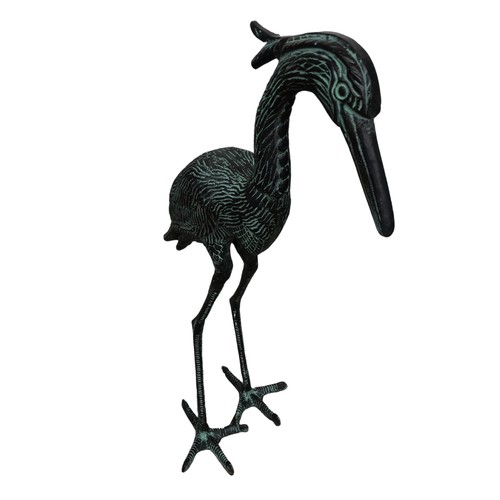 299 - Galvanised Metal Garden Heron 70cm tall ref 33