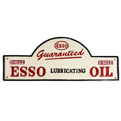 307 - Curved cast metal Esso sign ref 116