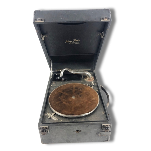 339 - Vintage Mayfair Gramophone Record Player