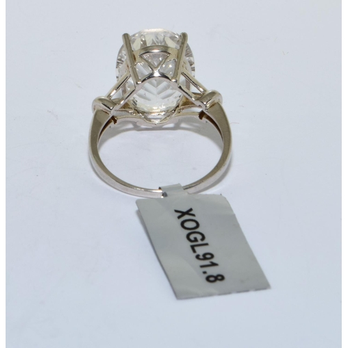 214 - BNWT 925 silver huge solitaire statement ring size P