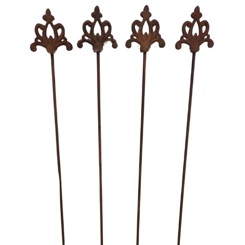 258 - Four Metal Garden Plant Stakes ref 29