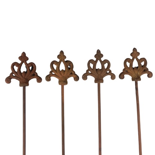 258 - Four Metal Garden Plant Stakes ref 29