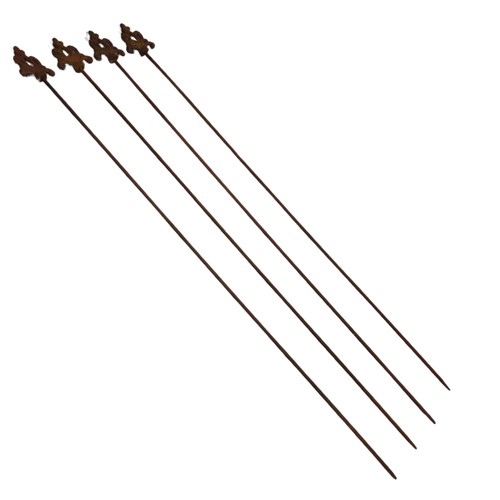 258 - Four Metal Garden Plant Stakes ref 29