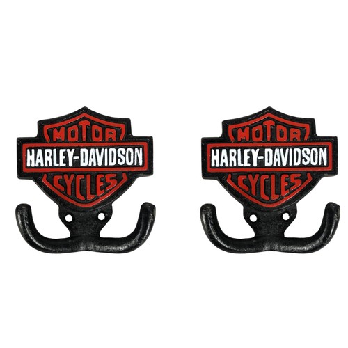 287 - 2 metal Harley Davidson hooks ref 49