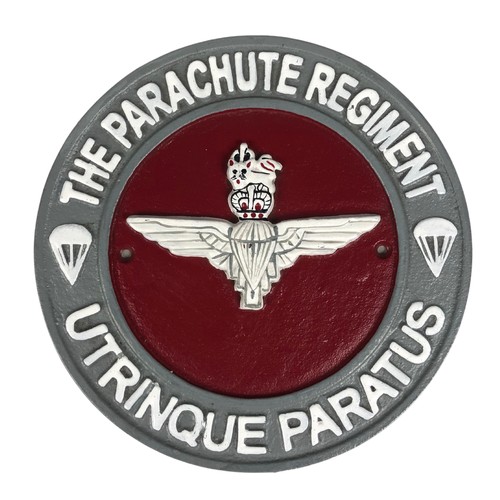 292 - Cast metal Parachute Regiment sign ref 82