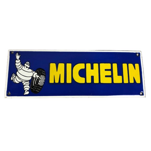 298 - Metal tin plate Michelin vitreous sign ref 138. Approx 31cm