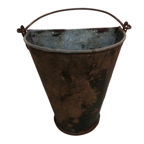 302 - Galvanised Metal Bucket Wall Planter ref 73