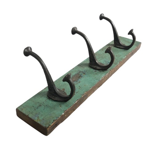 309 - Wooden coat rack with 3 hooks ref 51