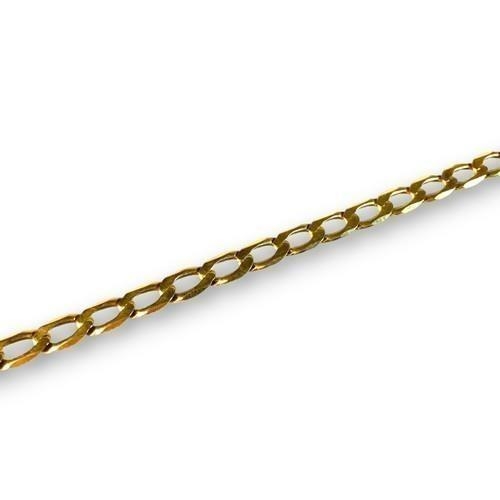 229 - A 9ct Gold Flat link Bracelet. with a lobster claw catch 6g 20cm long