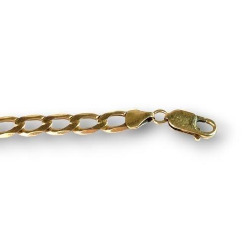 229 - A 9ct Gold Flat link Bracelet. with a lobster claw catch 6g 20cm long