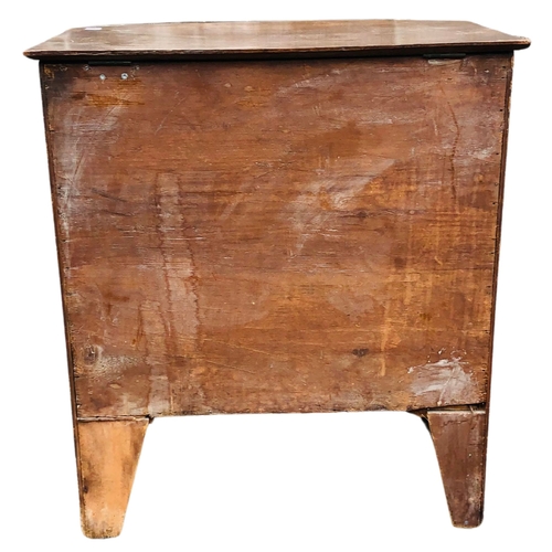 7 - Mahogany Commode disguised as a small chest of drawers.  Unusually still having its original lid. Ap... 