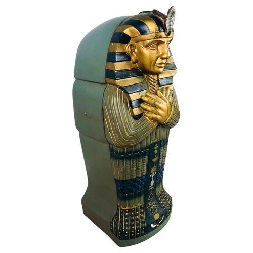 29 - Tutankhamun Resin Storage Box Approx 51cm height x 24 width x 21 depth