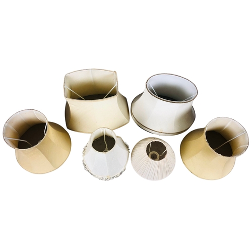 32 - 6 Lamp Shades of varying shapes and sizes