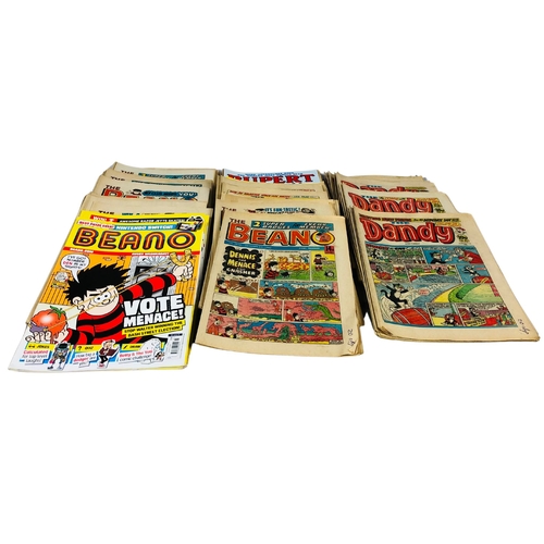 54 - Collection Vintage Comics. Beano, Rupert and Dandy