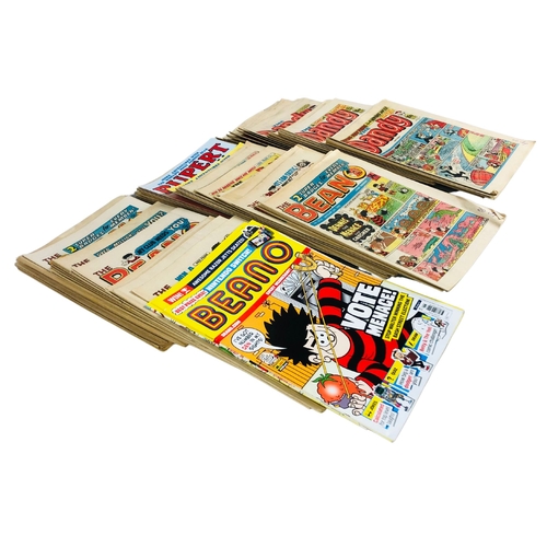 54 - Collection Vintage Comics. Beano, Rupert and Dandy