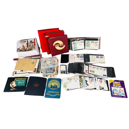 55 - Collection of stamp albums to include a  Stanley Gibbons mini ring. Penny Black Anniversary book etc... 