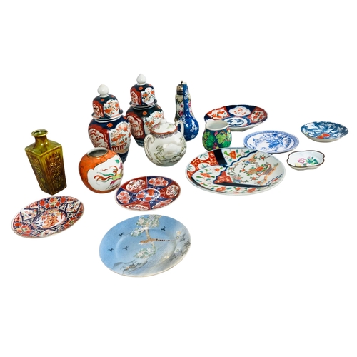 59 - Oriental and other Ceramics Including Imari Pattern Plates and Urns