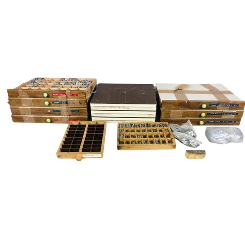 63 - Printers Trays and associated Letter Stamps