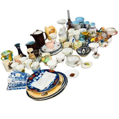 70 - Large Collection of china items to include Poole Pottery, Blue and White Cheese dish and various pla... 