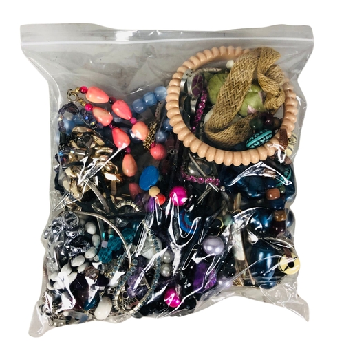 105 - Huge Collection of Vintage Costume Jewellery to include large bag of bead necklaces, smaller bags of... 