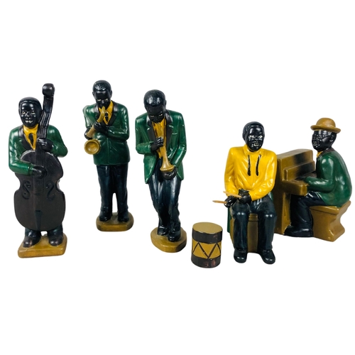 122 - Mid to late 20thC Ceramic Jazz Band Figurines  tallest 25cm