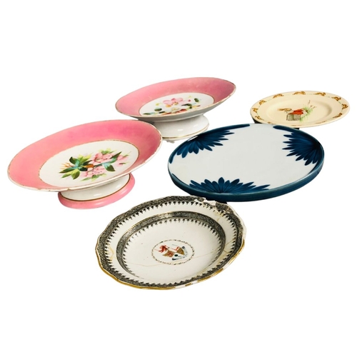 129 - Ceramic items to include Japanese plate and chinese armorial export ware.