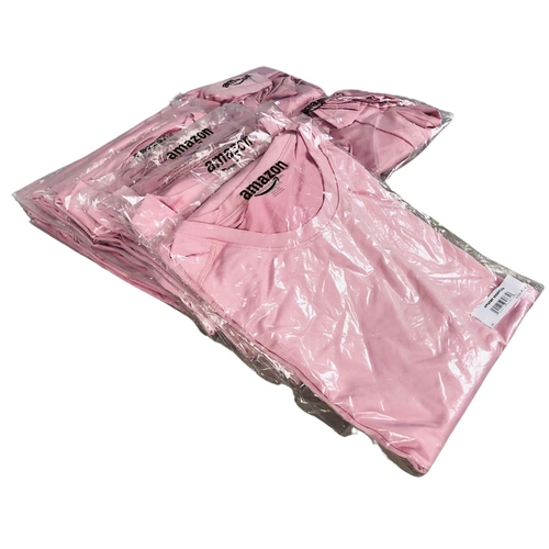 152 - Collection of  13 Pink Amazon essentials under shirts  3XL