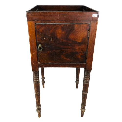 171 - Mahogany Pot Cupboard on turned legs