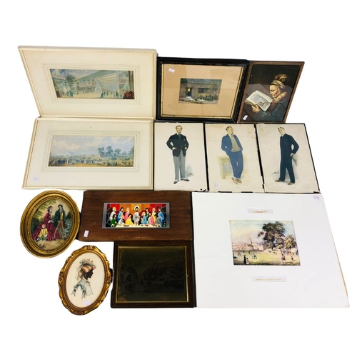 190 - Collection of advertising prints, religious scene plaque etc, Including Vanity Fair