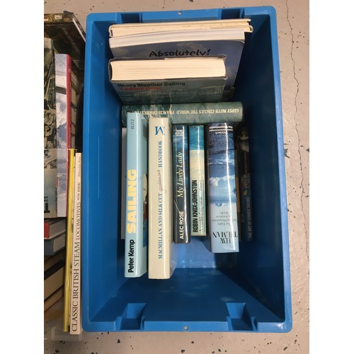 254 - Collection of Sailing, Expedition and War Books. 3 x Boxes Vintage and Later, to include 