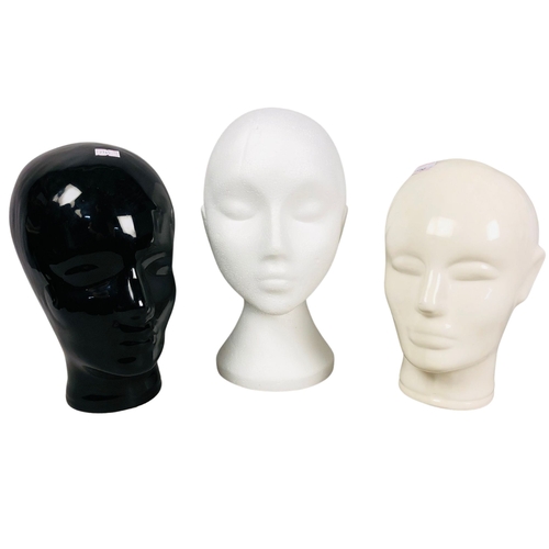 43 - Three Milliners Head Busts