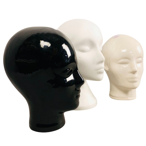 43 - Three Milliners Head Busts