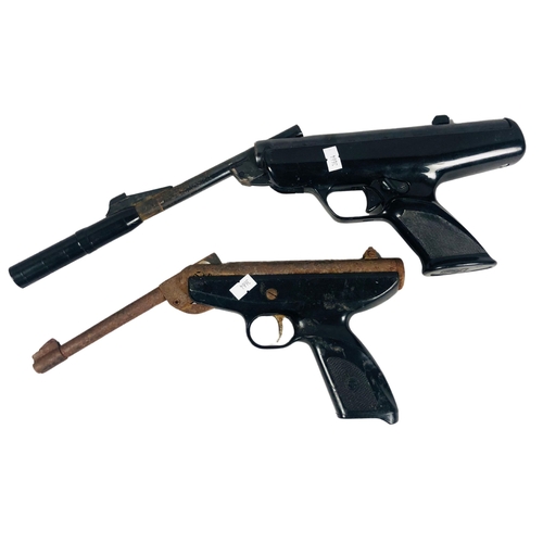 71 - 2 vintage air pistols. 1 BSA Scorpion .22 one other similar, possibly German.  Both Break barrel.