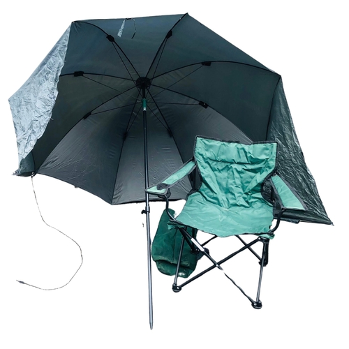 87 - Fishing Bivi/Umbrella Shelter and Folding Chair