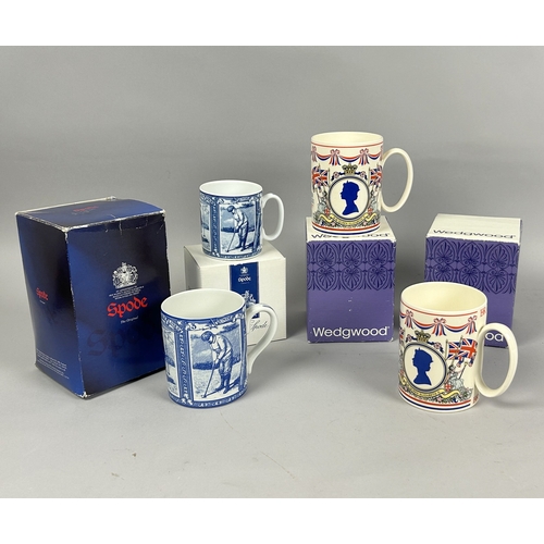 149 - Four boxed Wedgwood and Spode collectors mugs.