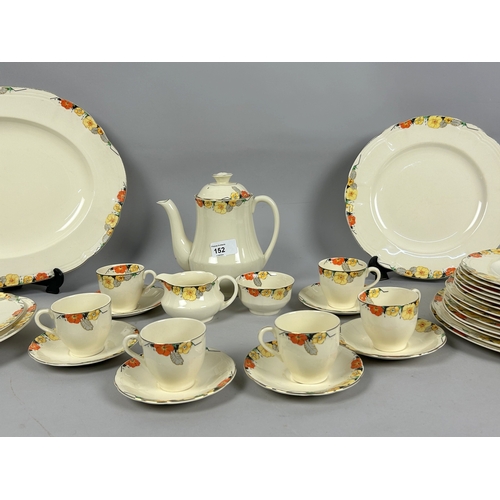 152 - A large Alfred Meakin dinner & Tea service. 'Royal Marigold' pattern. Including three serving pl... 