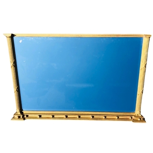 19 - gold framed bevel edge over mantle mirror in the regency styleapprox width 135  height 85cm