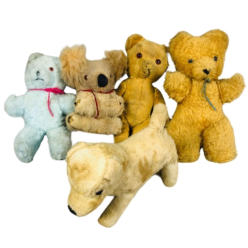 91 - Collection of Plush Teddies Vintage and Later