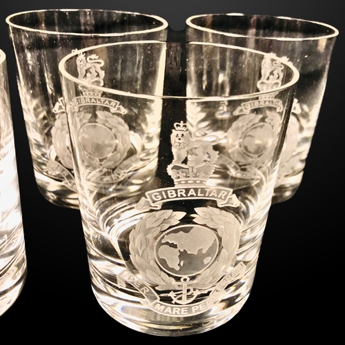 115 - Boxed New Heavily engraved Crystal Cut Royal Marines Regimental Glasses and Tankards & Other Dec... 