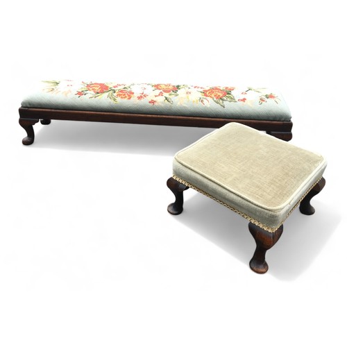 436 - Early 19th Century Sofa Stool with later Wool Work insert, and 1 other in the Georgian StyleHeight 2... 