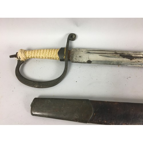 439 - Early 20th Century Cavalry Sword, possibly a Shashka (Cossack Sword) with later handle fitted. Origi... 